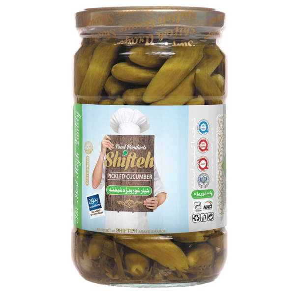 خیارشور درجه یک شیفته مقدار ۶۶۰ گرم